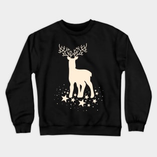 Traditional Christmas Eve Reindeer Snowflake Aesthetic Pattern Crewneck Sweatshirt
